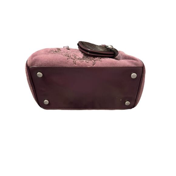 Juicy Couture Authentic Rare Vintage y2k Dusty Purple Velour Bowler Bag TOP MINT - Picture 13 of 14
